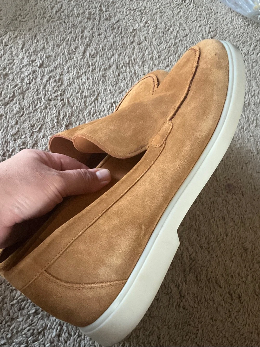 Magnanni Suede Slip-On Loafer in Tan